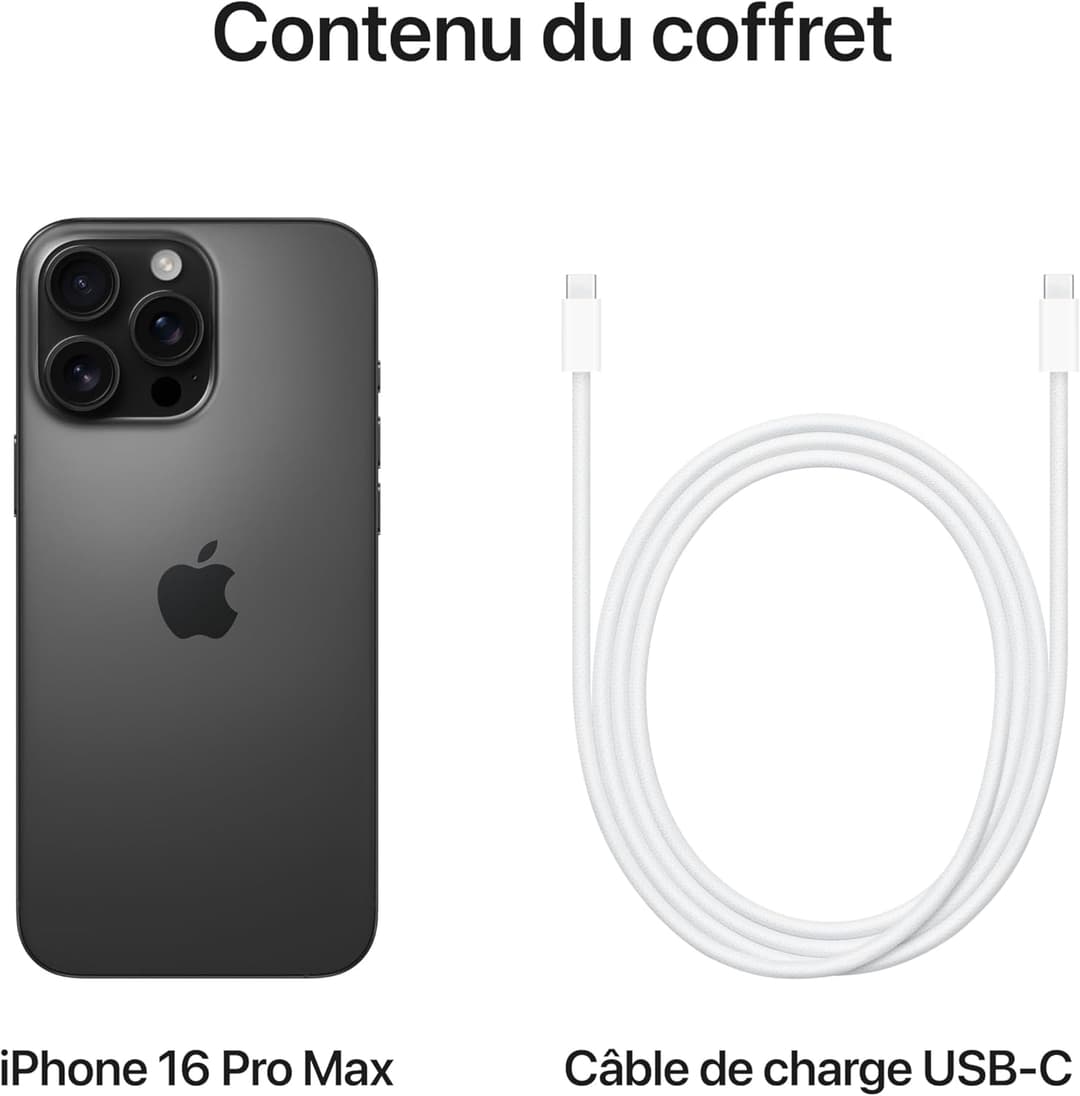 Smartphones Apple iphone 16 pro max sim Gris clair 256GO