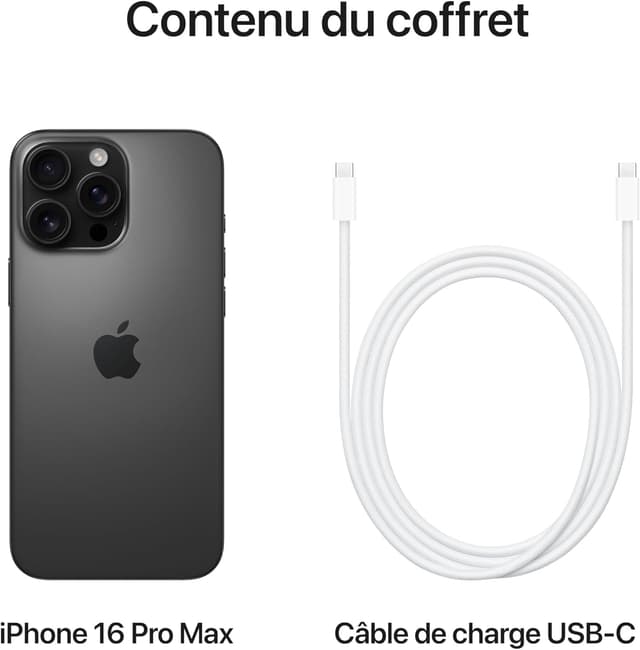 Smartphones Apple iphone 16 pro max sim Gris clair 256GO
