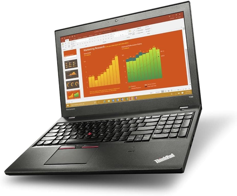 Ordinateurs portables Lenovo ThinkPad T560 6ème gen Intel core I3  2.4 Ghz 4 coeurs  4GO DDR4 3200MHz OUI 128GO SSD OUI 6H 60Wh 15" Intel UHD 128MO Window 10 Plastique Noire USB , carte sd, RJ45, HDMI  6mois garantie 