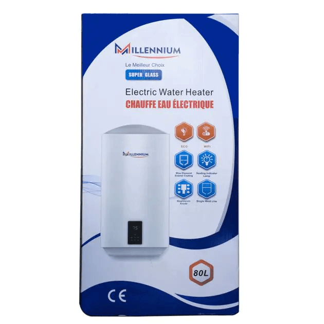Gros électroménager . Chauffe-eau électrique - MILLENNIUM - 80 Litres - EWHM-LD80 - Avec WIFI - Blanc — vignette 3