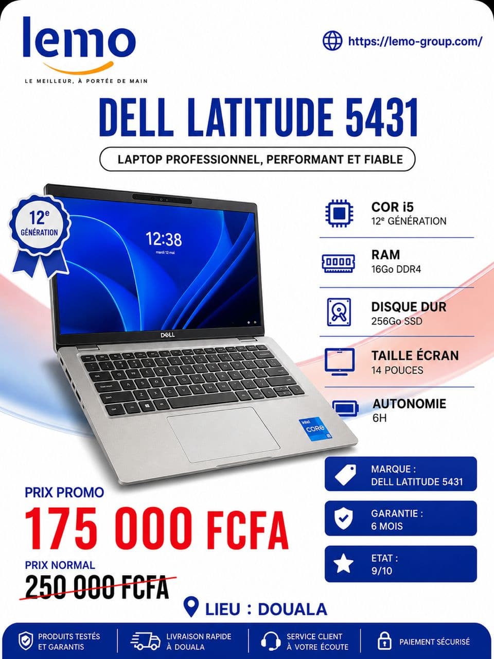 Ordinateurs portables Dell Latitude 5431