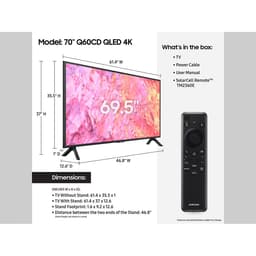 TV et home cinéma Samsung Téléviseur intelligent QLED série Q60CD de 70 pouces 6 Mois de garantie — vignette 8