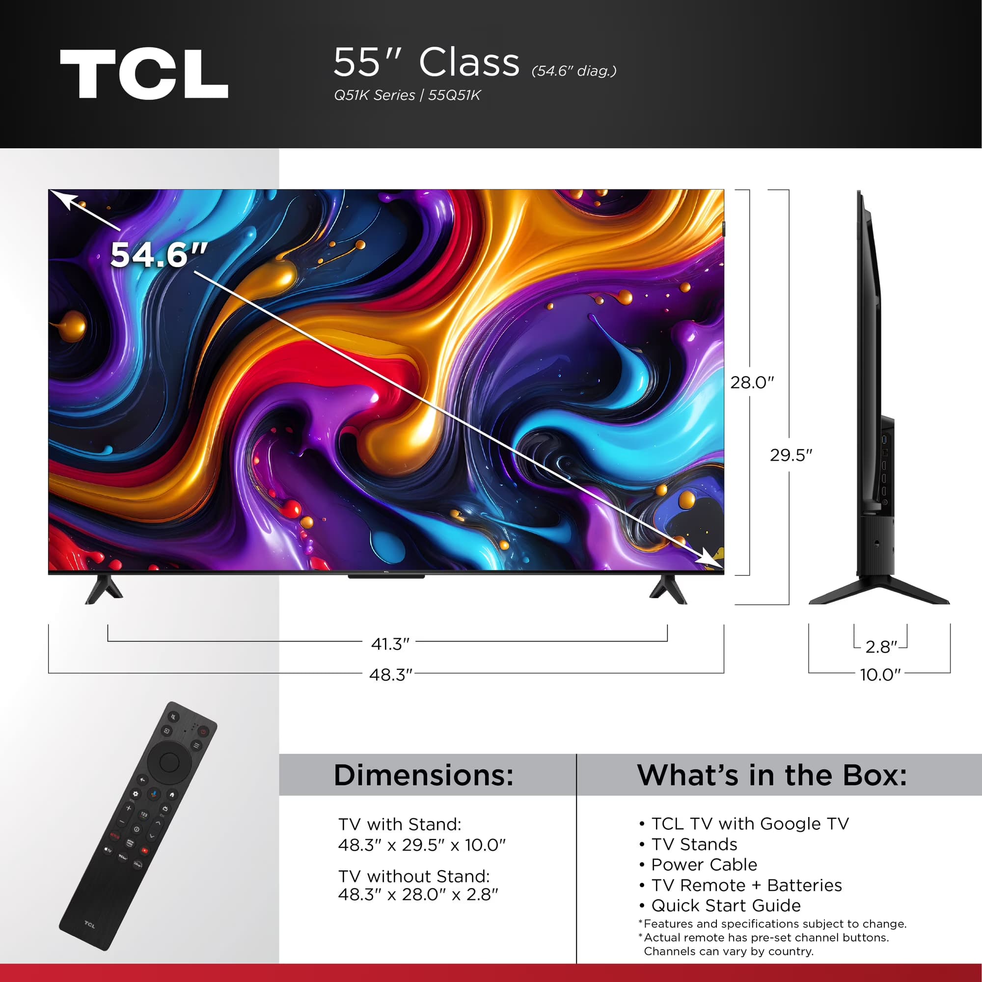 TV et home cinéma TCL 55Q51K 6 Mois de garantie 55" — vignette 3