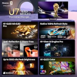 TV Hisense intelligente U7 Mini-LED QLED 4K 100" — vignette 2