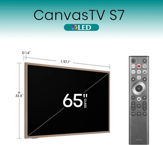 TV Hisense intelligente 65" S7N CanvasTV (modèle 65S7N)