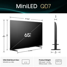 TV Hisense intelligente 65" Classe QD7 Series MiniLED ULED 4K Fire TV — vignette 6