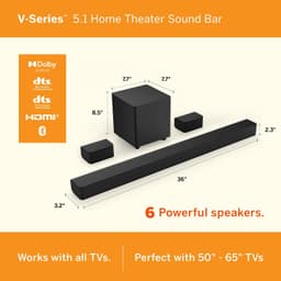 Audio VIZIO home cinéma  V51x-J6 36 pouces 5.1 canaux — vignette 2