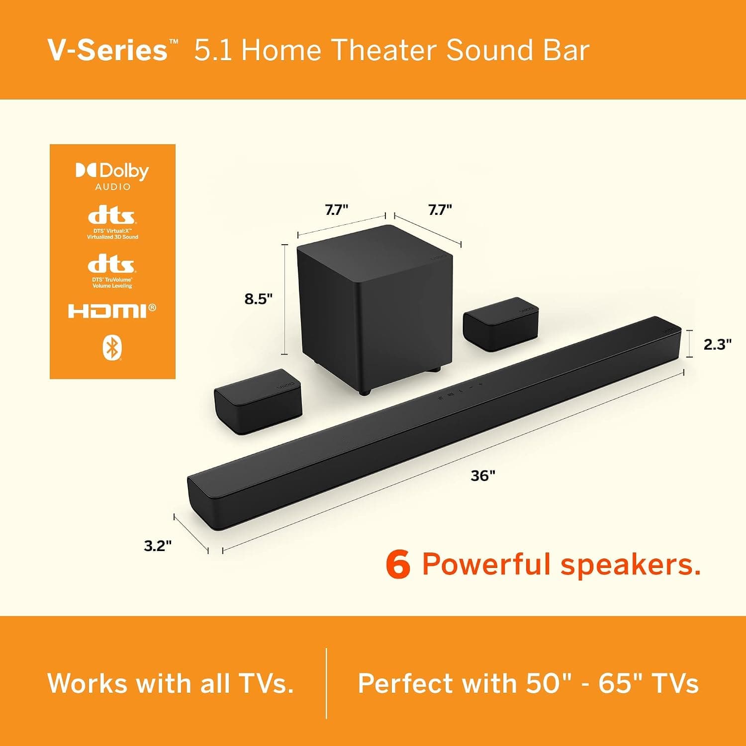 Audio VIZIO home cinéma  V51x-J6 36 pouces 5.1 canaux — vignette 2