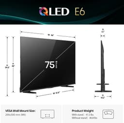 TV Hisense 75E6QF – 75 pouces Hi-QLED 4K Fire TV — vignette 2