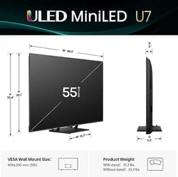 TV Hisense 55U75QG – 55 pouces Mini-LED Pro ULED 4K Google TV — vignette 10